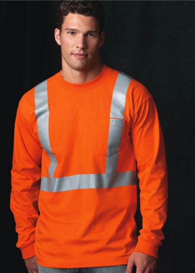 USA-Made High Visibility Long Sleeve Pocket T-Shirt Thumbnail
