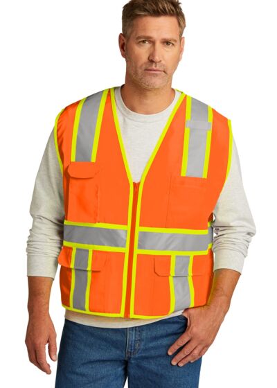 Ansi 107 Class 2 Surveyor Zippered Two Tone Vest Thumbnail