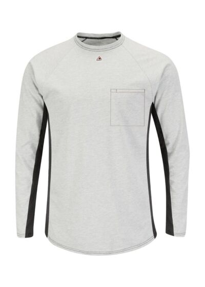 Long Sleeve FR Two-Tone Base Layer with Concealed Chest Pocket - EXCEL FR Thumbnail