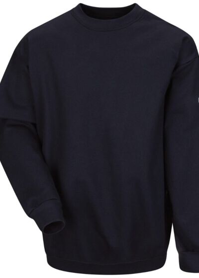 Pullover Crewneck Sweatshirt - Cotton/Spandex Blend - Tall Sizes Thumbnail