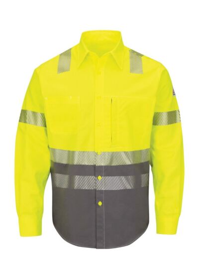 Hi-Visibility Color Block Uniform Shirt - EXCEL FR® ComforTouch® - 7 oz. Thumbnail