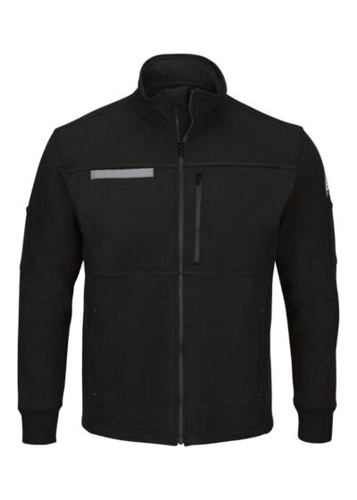 Zip Front Fleece Jacket-Cotton /Spandex Blend Thumbnail