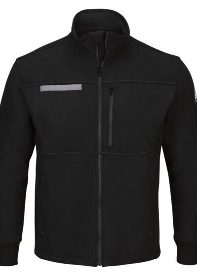 Zip Front Fleece Jacket-Cotton /Spandex Blend - Tall Sizes Thumbnail