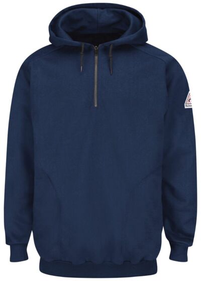 Pullover Hooded Fleece Sweatshirt Quarter-Zip - Tall Sizes Thumbnail