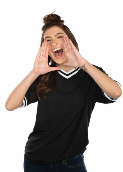 Retro V-Neck Baseball Jersey Thumbnail